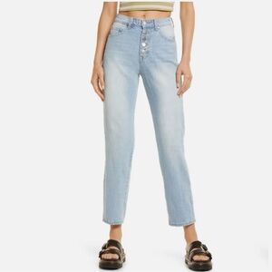 BP Nordstrom Women’s High Rise Straight Leg Mom Jeans Size 29 8 NWT Light Wash